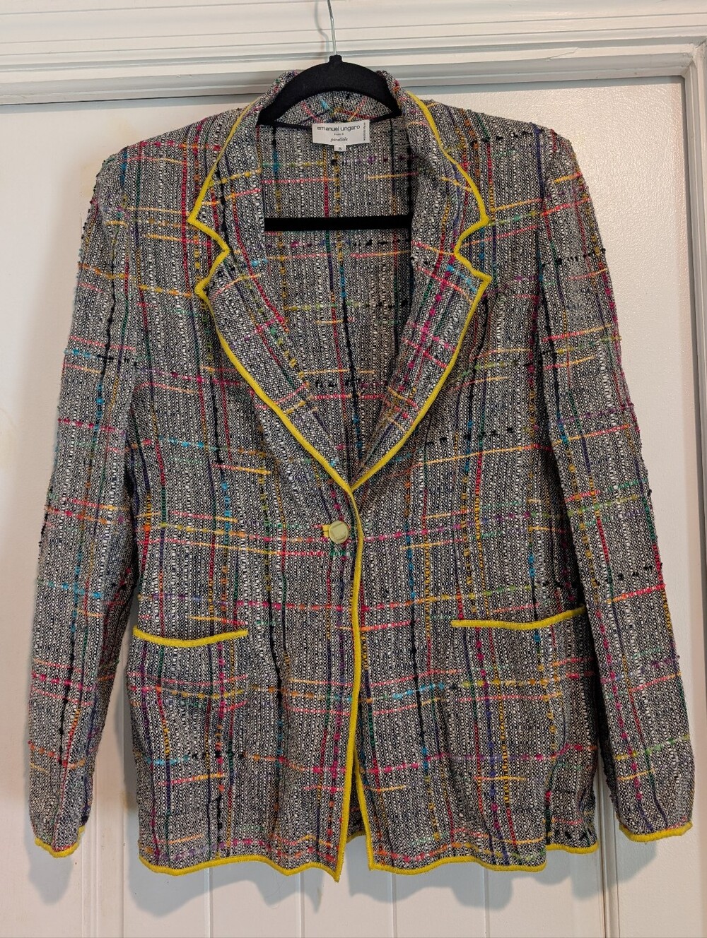 Vintage Emanuel Ungaro Parallele Rainbow Tweed Jacket 🌈